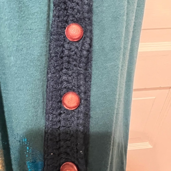 Free People Decorative Blue Green Vest Top - Picture 10 of 12